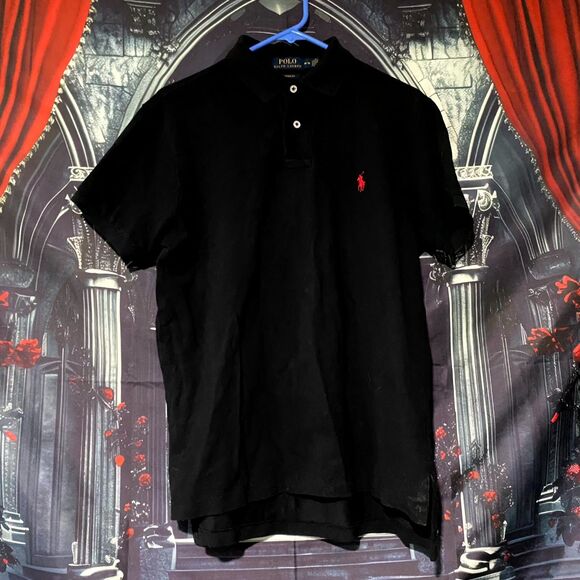 Polo Ralph Lauren Polo Shirt Men's M Black Preppy Performance Golf Classic Pony - Picture 1 of 4